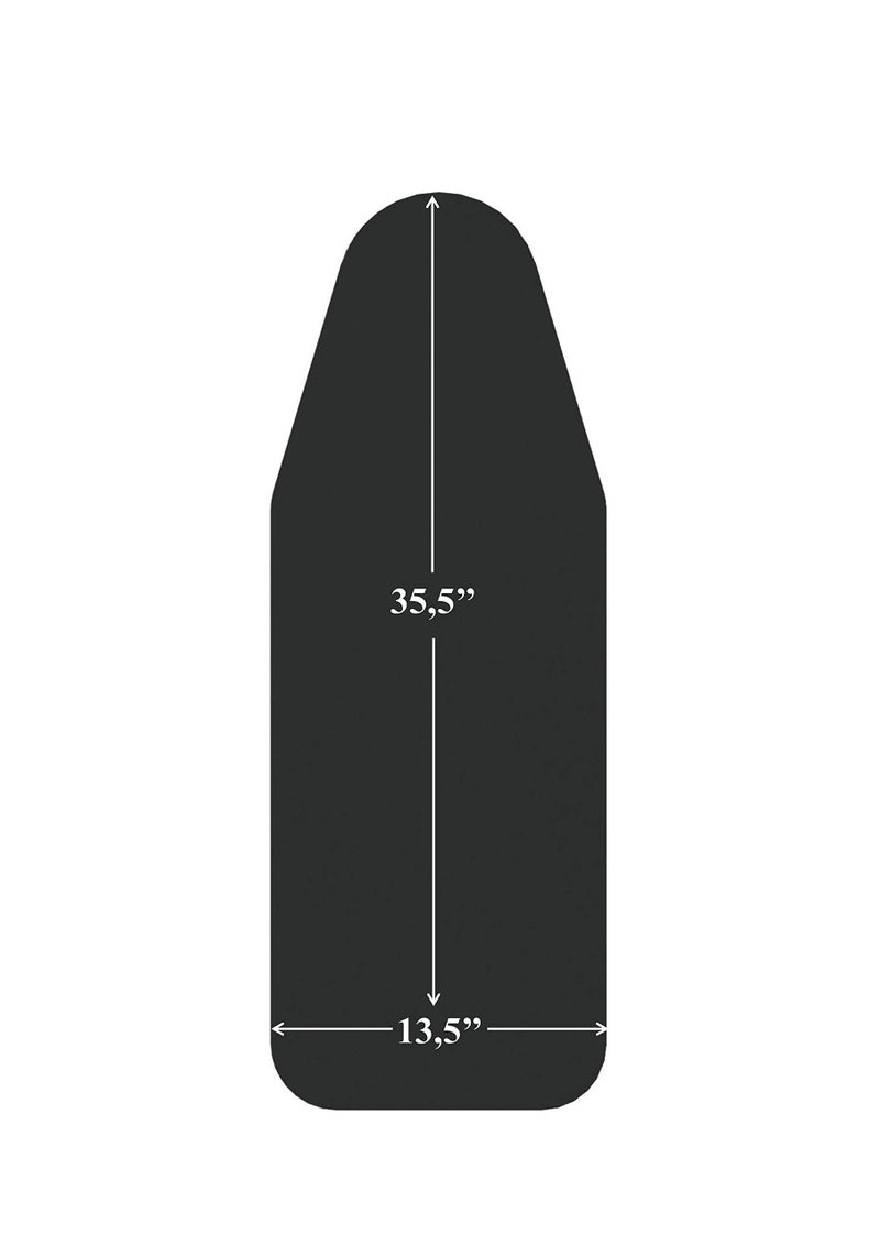 غطاء لوح الكي مبيل هوم مبطن، 100% قطن (6 أحجام وأنماط مختلفة) (13.5" × 35.5" / موفر للمساحة)